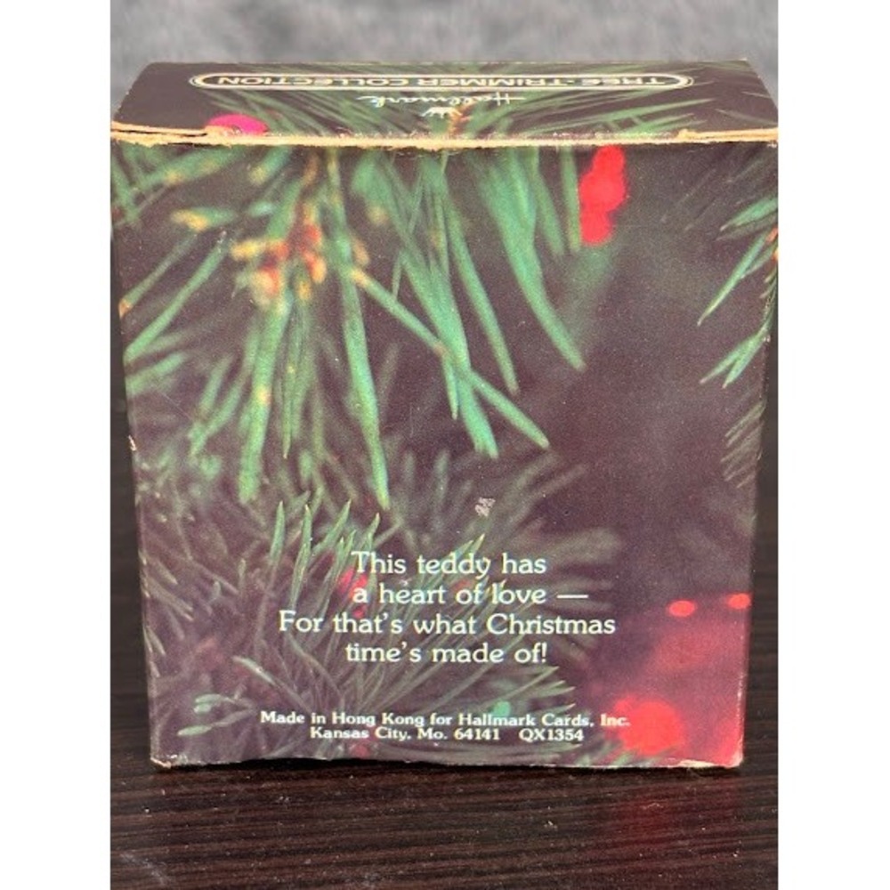 Vintage 1980 Hallmark Tree-Trimmer Collection Christmas Teddy Bear Ornament Box - Picture 4 of 5
